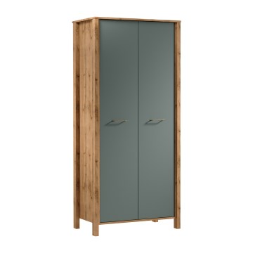 Comodă MENTA 90x200x53 cm stejar wotan/verde