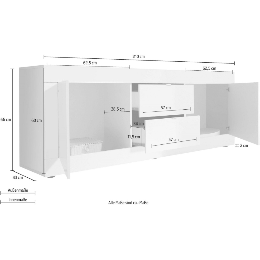 Comodă NERILA albă