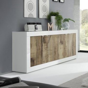 Comodă NERILA albă/maro