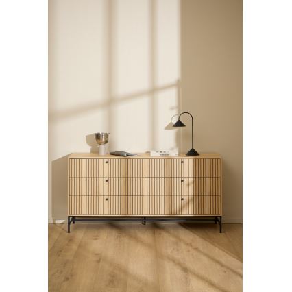 Comodă OLIVIA cu sertare, stejar