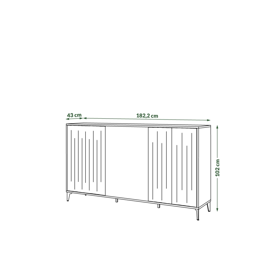 Comodă RONJA taupe/negru