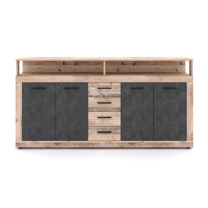 Comodă RUNA, maro deschis/antracit