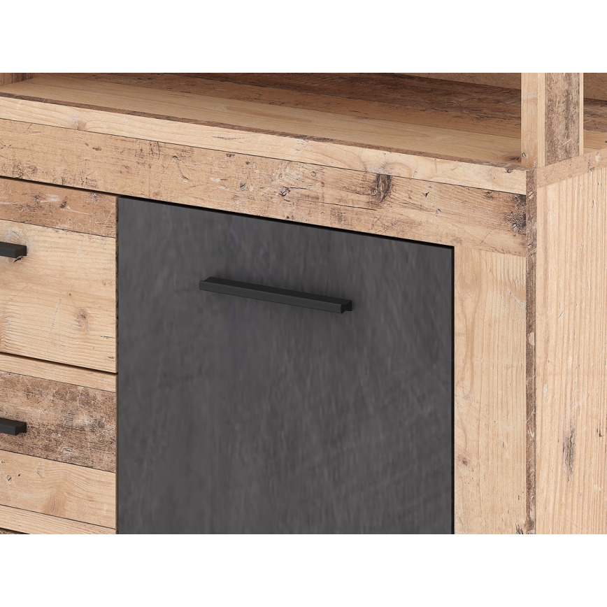 Comodă RUNA maro deschis/antracit