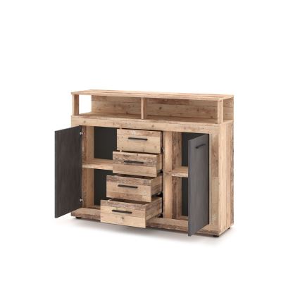 Comodă RUNA maro deschis/antracit