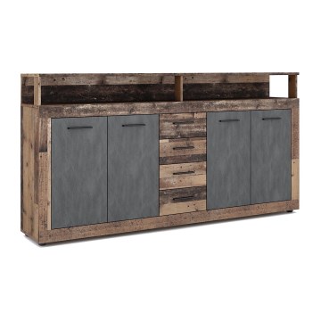 Comodă RUNA maro închis/antracit