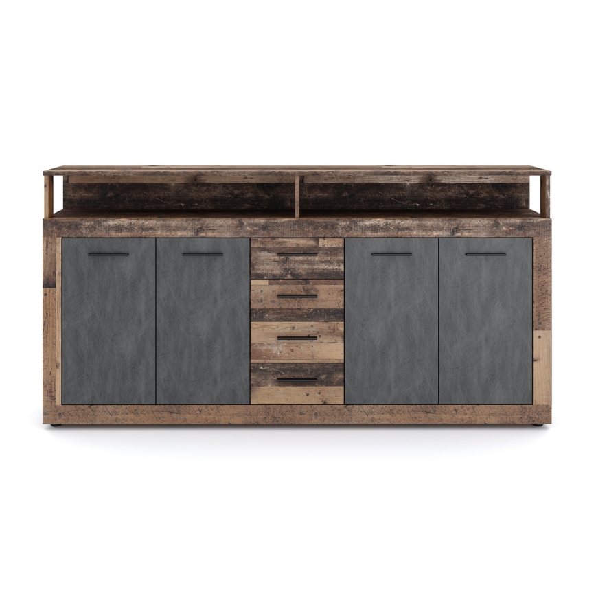 Comodă RUNA maro închis/antracit