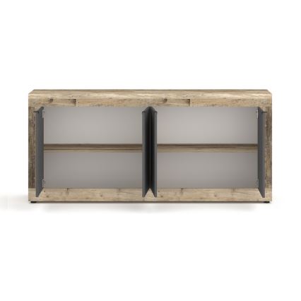 Comodă RUNEA, maro deschis/antracit