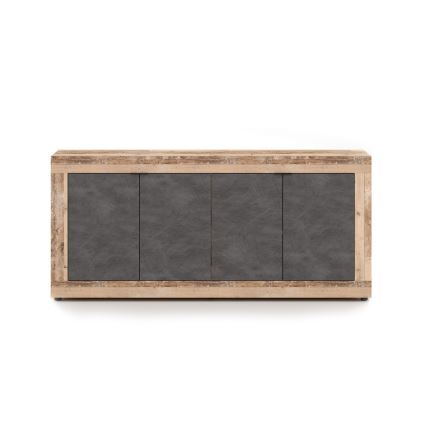 Comodă RUNEA, maro deschis/antracit