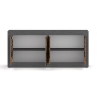 Comodă RUNEA maro închis/antracit