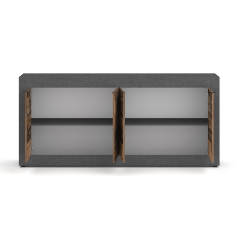 Comodă RUNEA maro închis/antracit