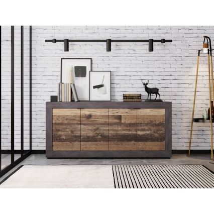 Comodă RUNEA maro închis/antracit