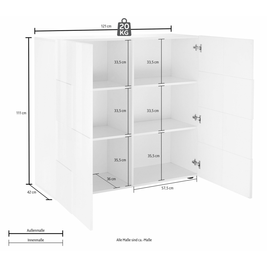 Comodă SERIAN albă