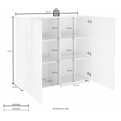 Comodă SERIAN antracit