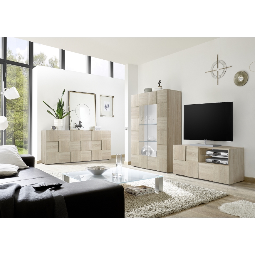 Comodă SERIAN, stejar Sonoma