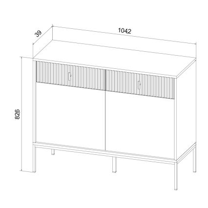 Comodă SUE, bej/cașmir