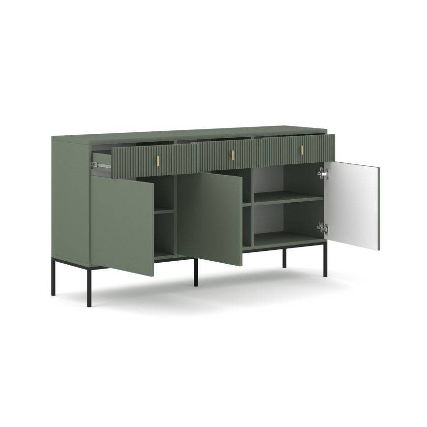 Comodă SUE verde/neagră