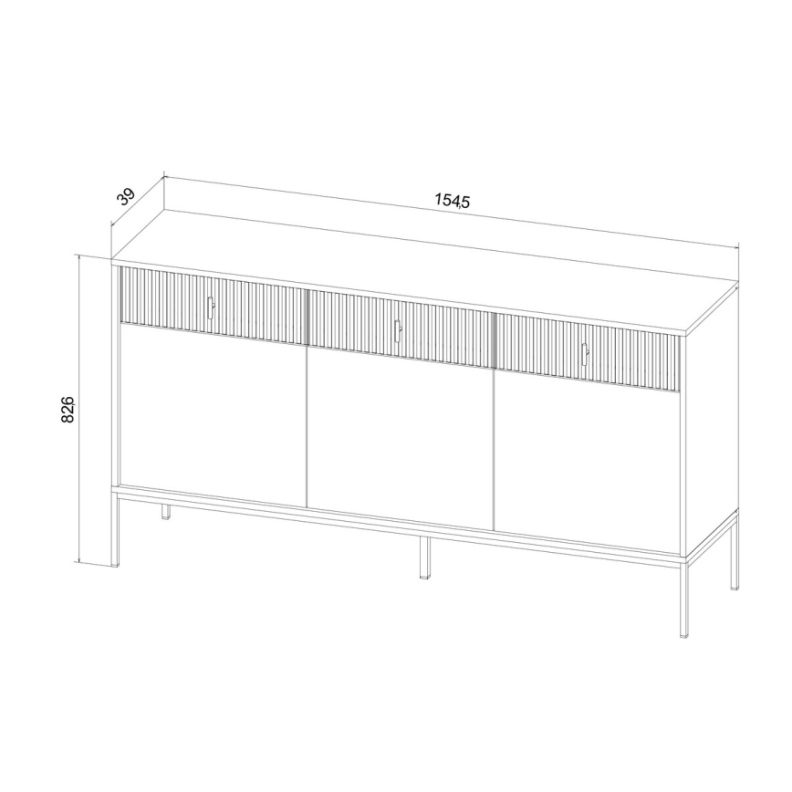Comodă SUE verde/neagră