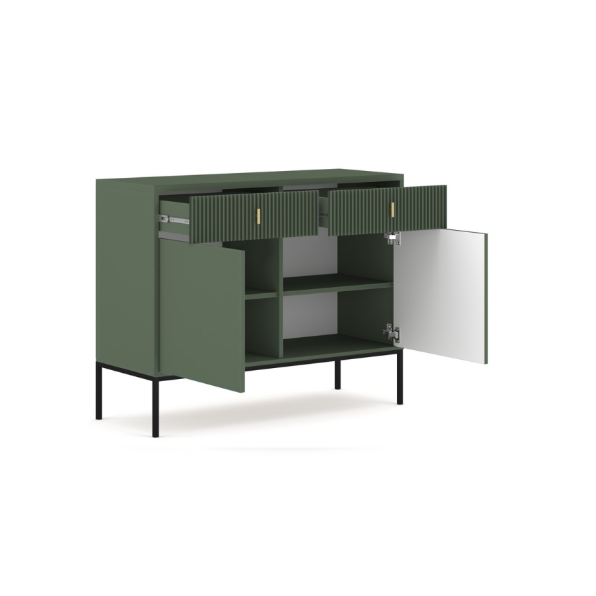 Comodă SUE verde/neagră
