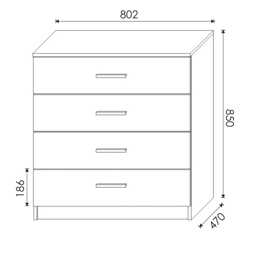 Comodă TIMON stejar wotan