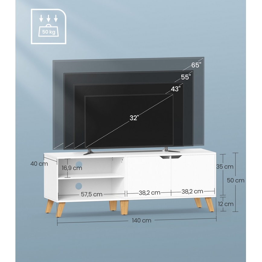 Comodă TV BASTOR, albă