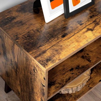 Comodă TV BASTOR maro/negru