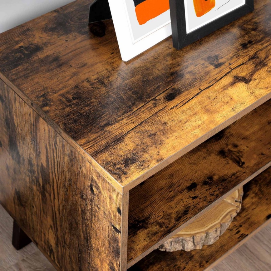 Comodă TV BASTOR maro/negru