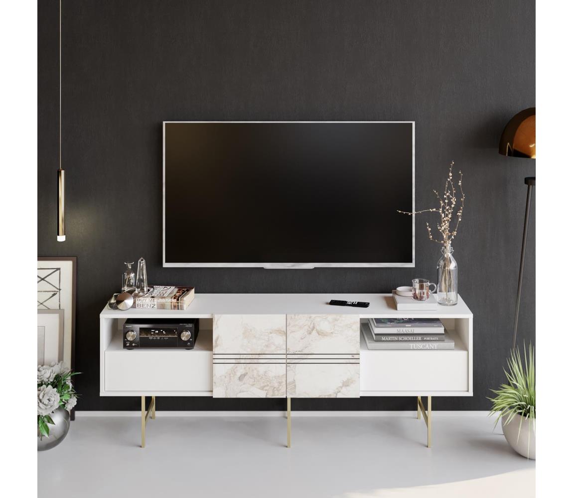 Comodă TV DERIN 647x180 cm albă