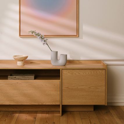 Comodă TV KEMI 197x57 cm stejar Cremona