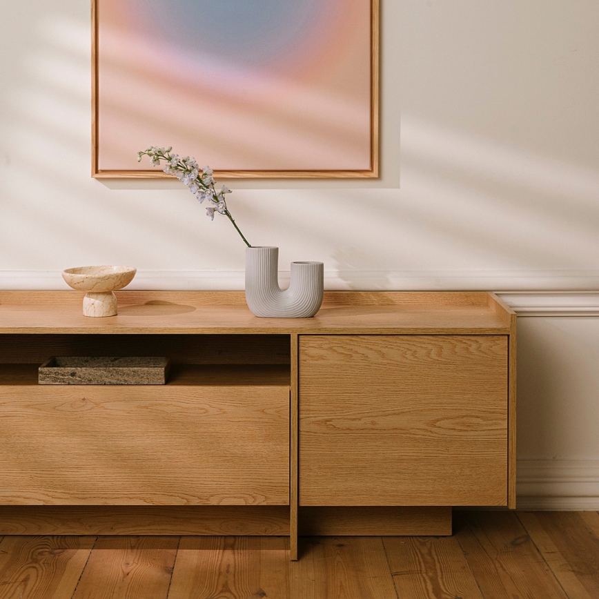 Comodă TV KEMI 197x57 cm stejar Cremona