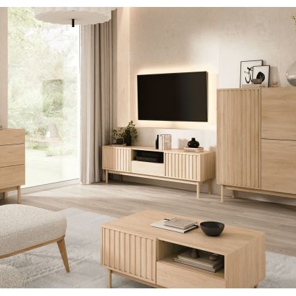 Comodă TV KIOTO 159x53 cm stejar Cremona