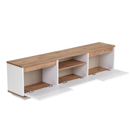 Comodă TV KREDE 160x30 cm alb/pin