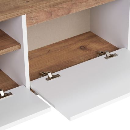 Comodă TV KREDE 160x30 cm alb/pin
