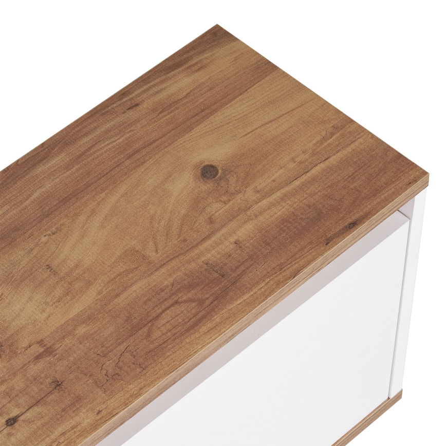 Comodă TV KREDE 160x30 cm alb/pin