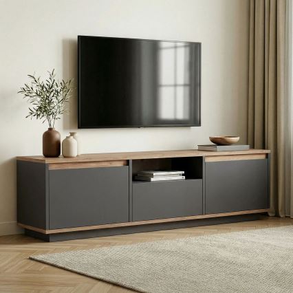 Comodă TV KREDE 160x30 cm antracit/pin