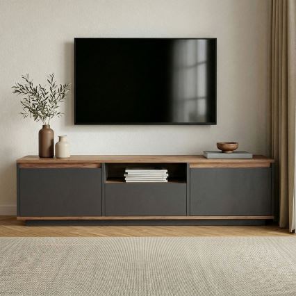 Comodă TV KREDE 160x30 cm antracit/pin