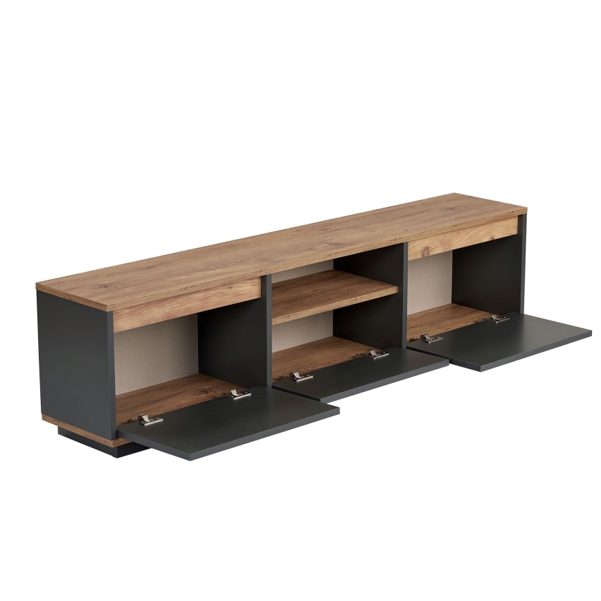 Comodă TV KREDE 160x30 cm antracit/pin