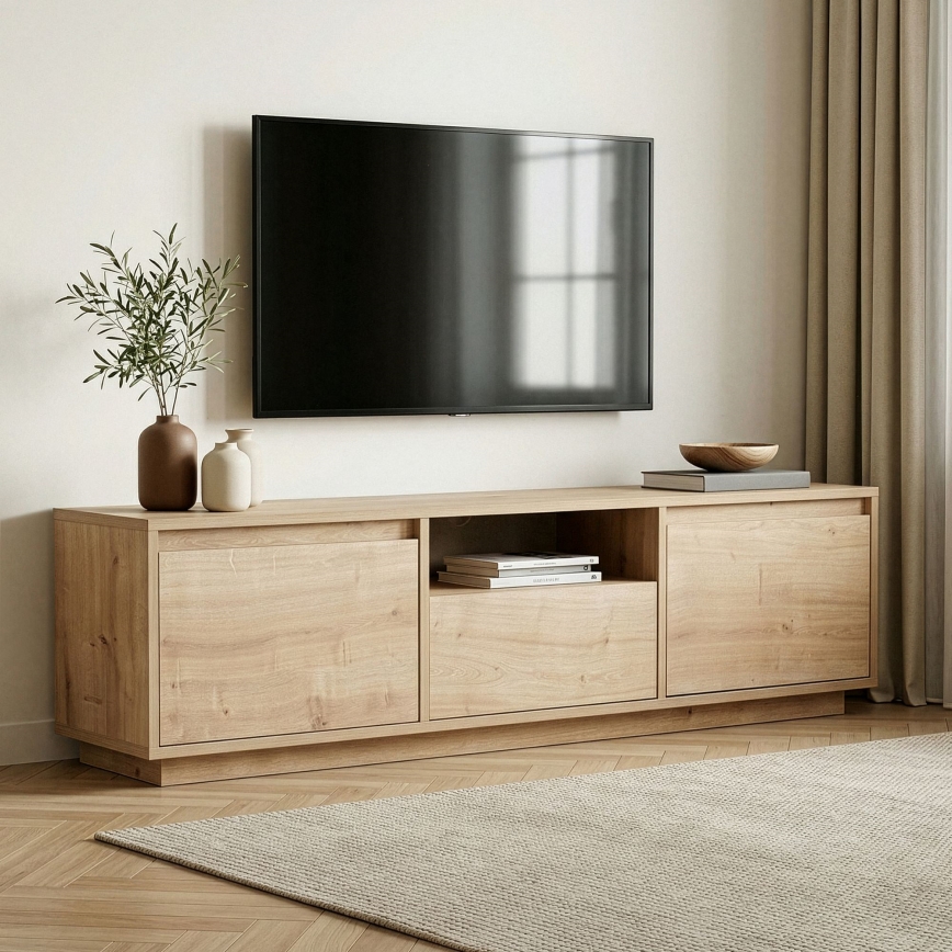 Comodă TV KREDE 160x30 cm stejar
