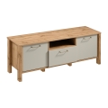 Comodă TV MENTA 138x49 cm stejar Wotan/gri