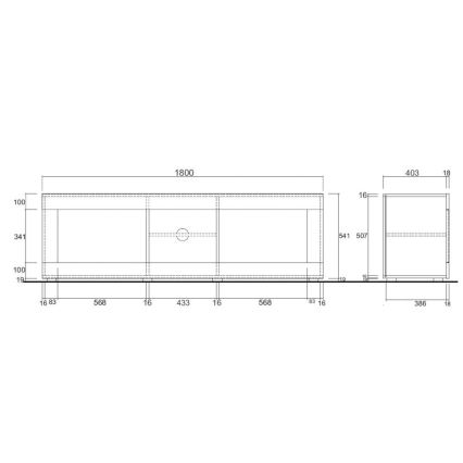 Comodă TV NERILA albă