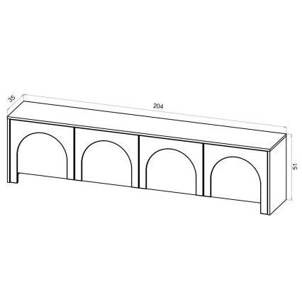 Comodă TV NIO, cașmir/bej