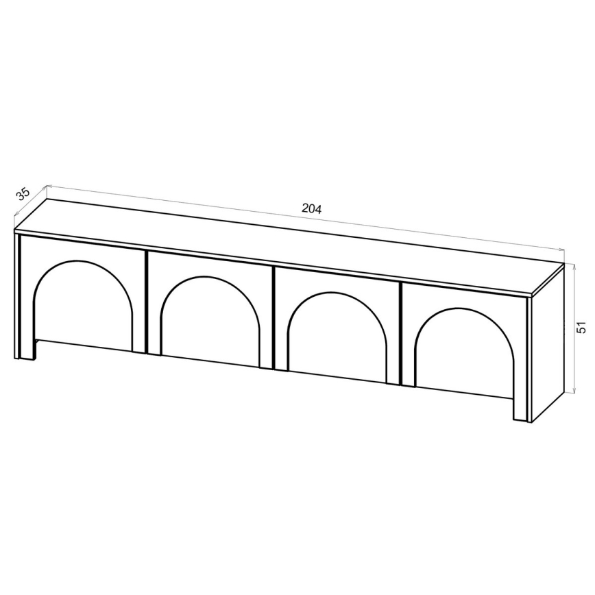 Comodă TV NIO, cașmir/bej