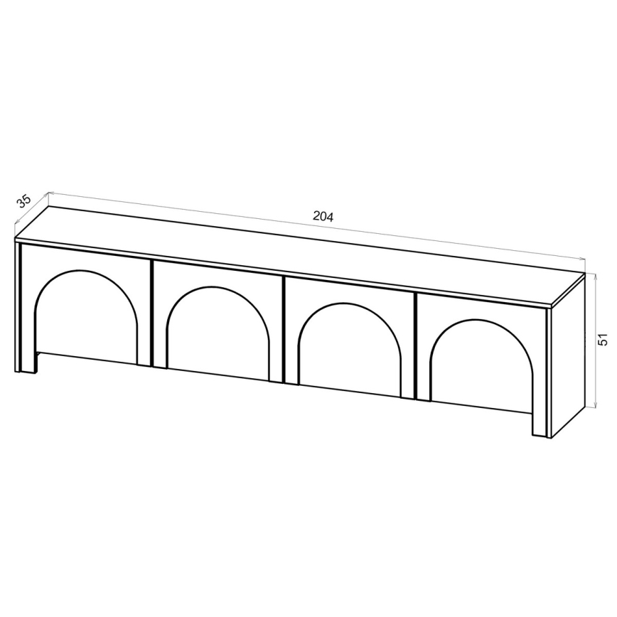 Comodă TV NIO, neagră