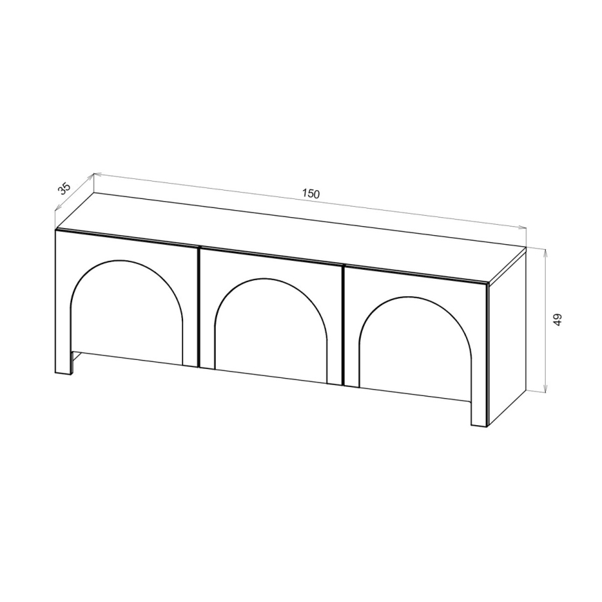 Comodă TV NIO, neagră