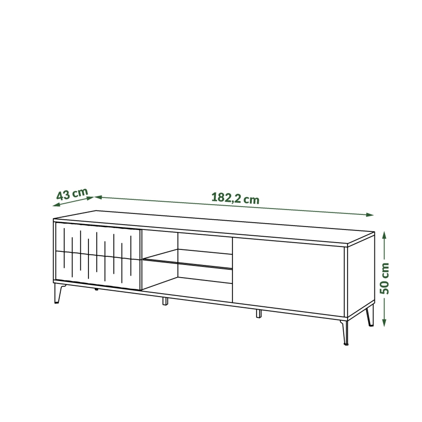 Comodă TV cu sertare RONJA taupe/negru