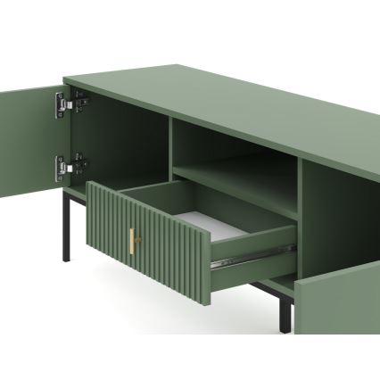 Comodă TV SUE, verde/negru