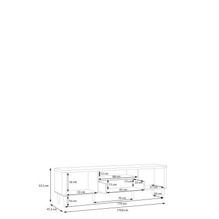 Comodă TV VIRO maro/bej