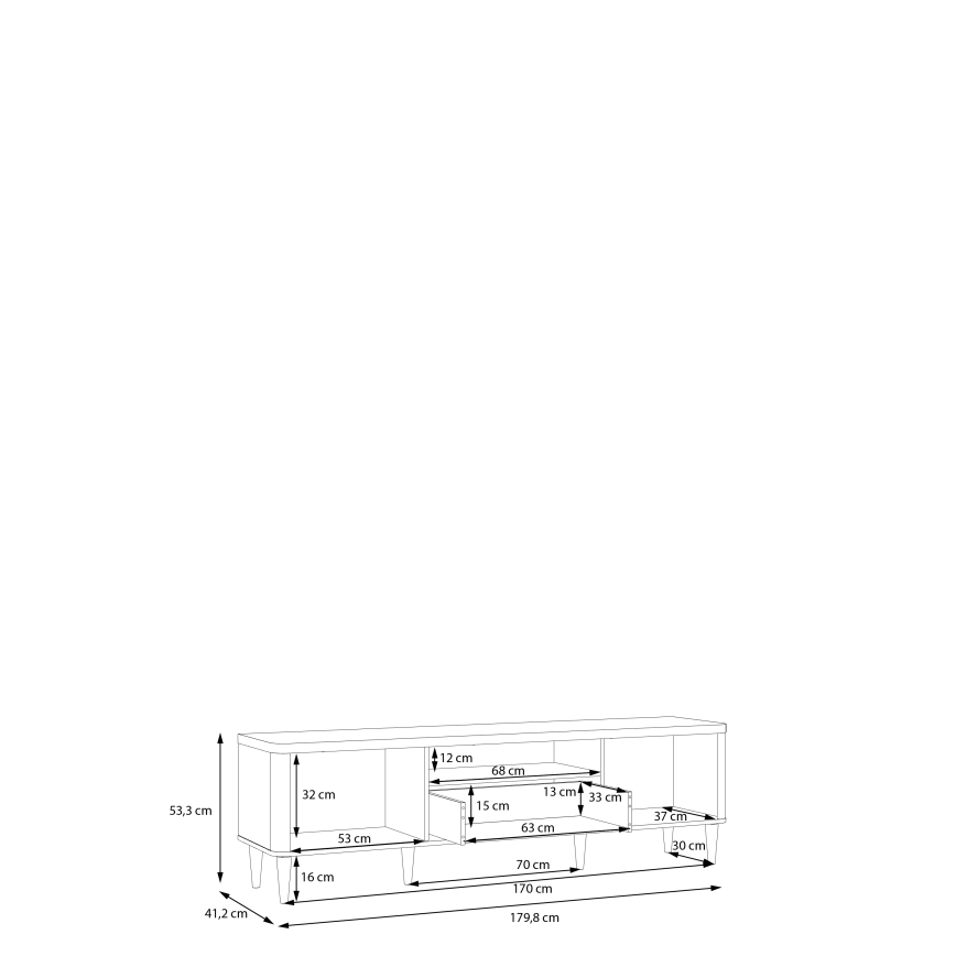Comodă TV VIRO maro/bej