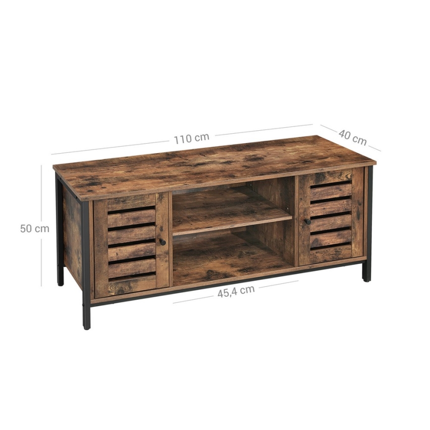 Comodă TV VOLTAR maro/negru