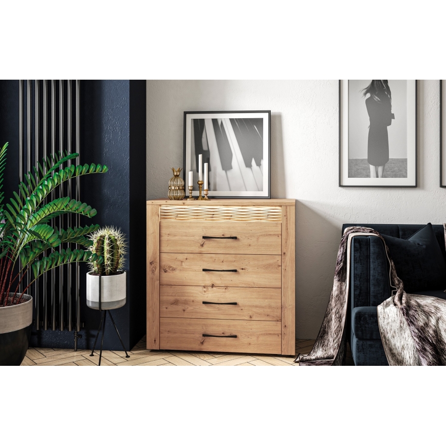 Comodă VANCO 94x92 cm stejar artisan