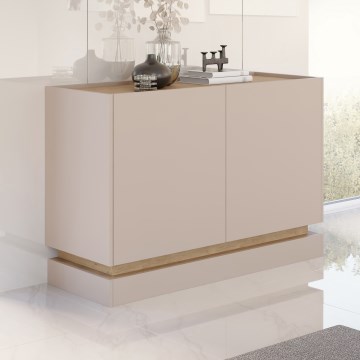 Comodă ZARPANT 120x75 cm bej/stejar Cremona